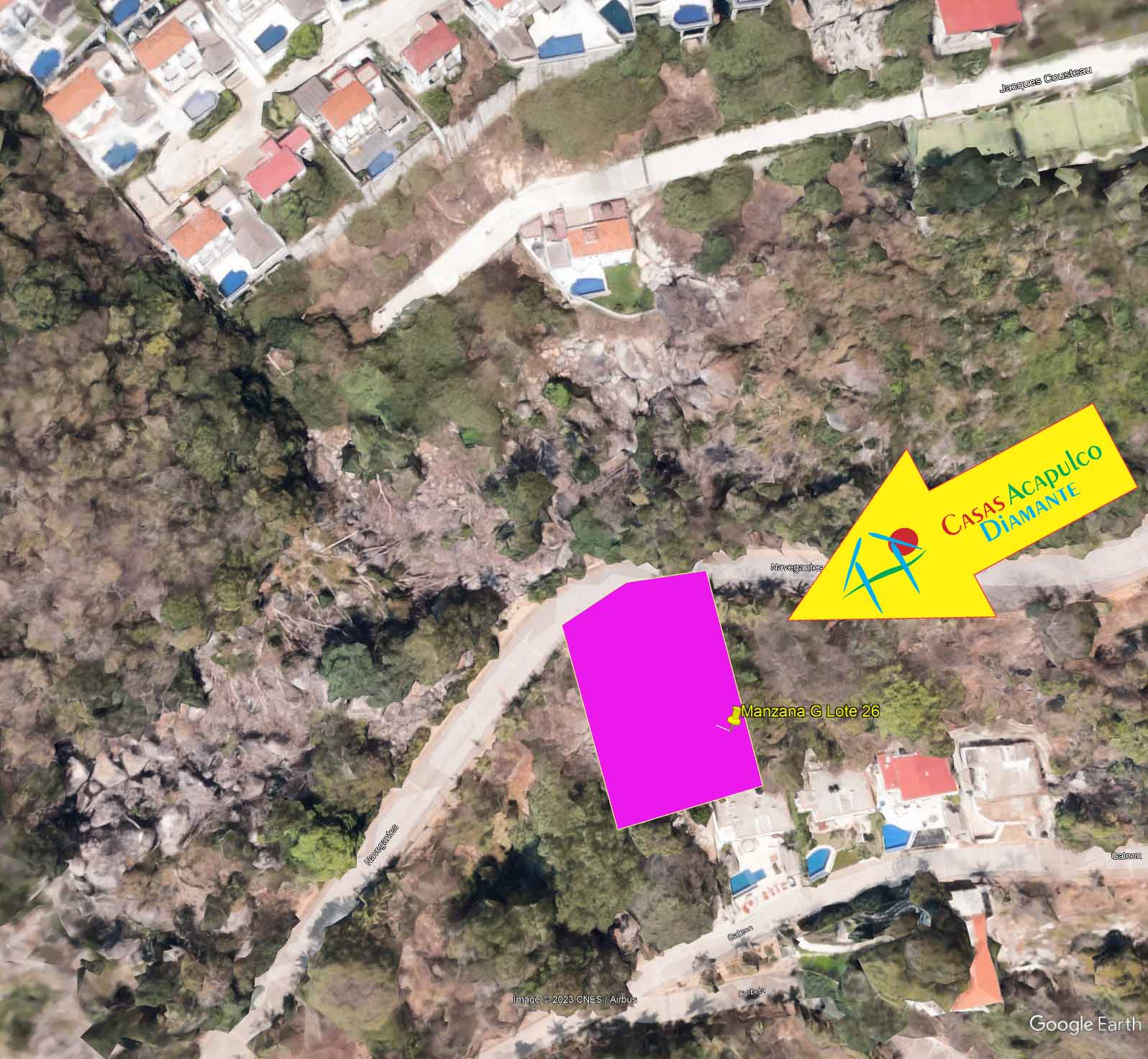 Terreno Brisas del Marqués Manzana G Lote 26  - Ubicación satelital y entorno 2